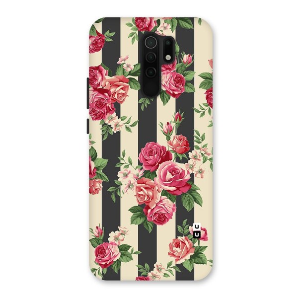 Stripes And Floral Back Case for Redmi 9 Prime