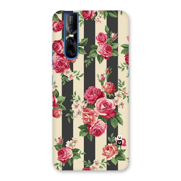 Stripes And Floral Back Case for Vivo V15 Pro