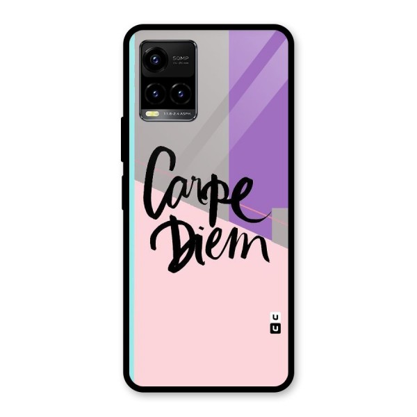 Stripes Black Diem Glass Back Case for Vivo Y21G