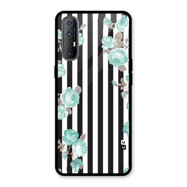 Stripes Bloom Glass Back Case for Oppo Reno3 Pro