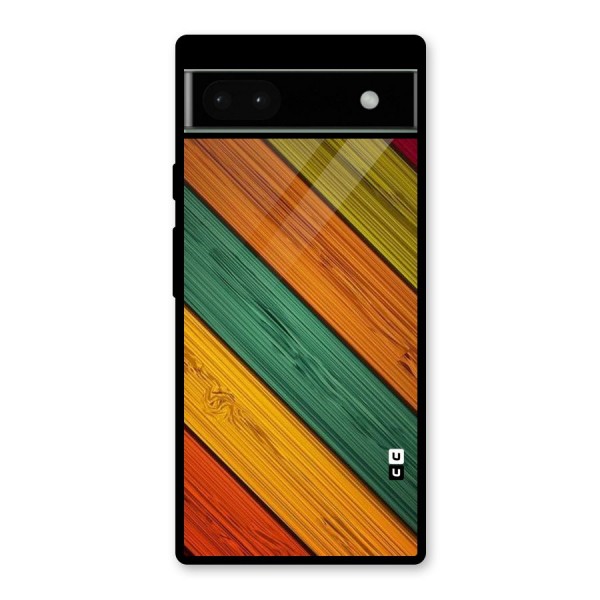 Stripes Classic Design Glass Back Case for Google Pixel 6a