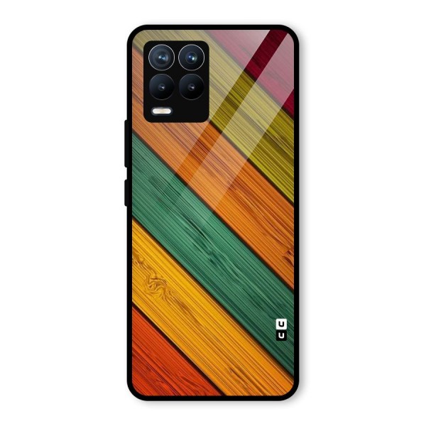 Stripes Classic Design Glass Back Case for Realme 8