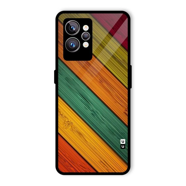 Stripes Classic Design Glass Back Case for Realme GT2 Pro