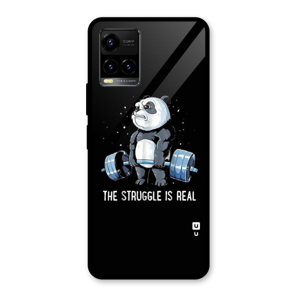 Struggle is Real Glass Back Case for Vivo Y21 2021