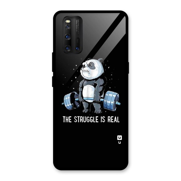 Struggle is Real Glass Back Case for Vivo iQOO 3