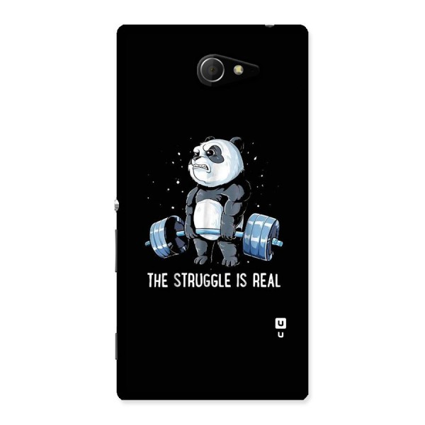 Struggle is Real Panda Back Case for Sony Xperia M2