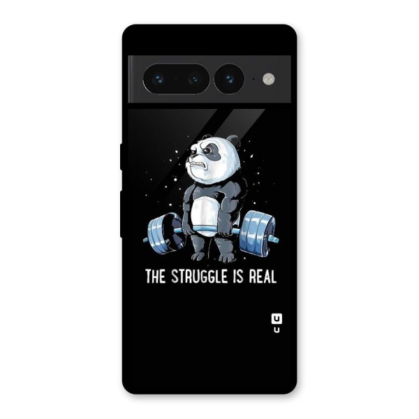 Struggle is Real Panda Glass Back Case for Google Pixel 7 Pro