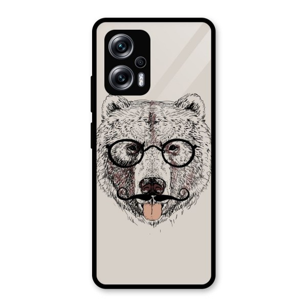 Studious Bear Glass Back Case for Redmi K50i