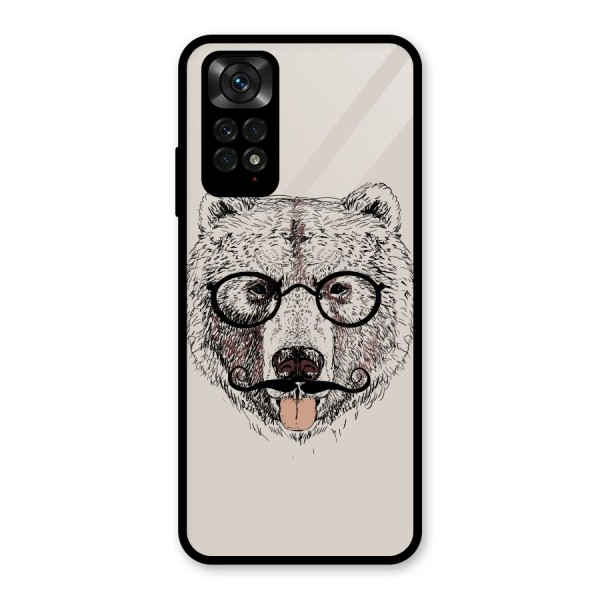 Studious Bear Glass Back Case for Redmi Note 11