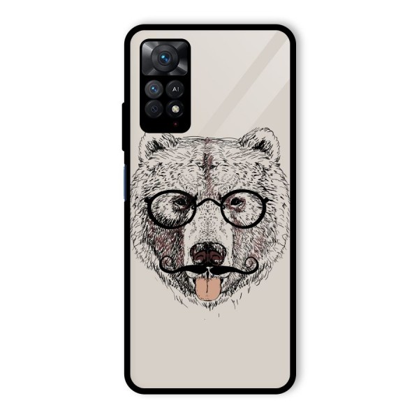 Studious Bear Glass Back Case for Redmi Note 11 Pro