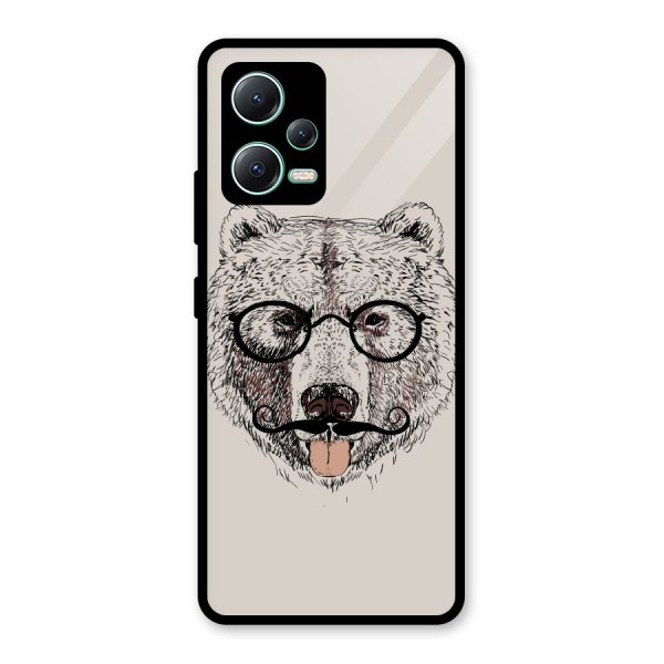 Studious Bear Glass Back Case for Redmi Note 12 5G