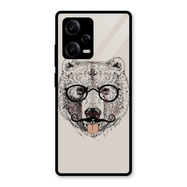 Studious Bear Glass Back Case for Redmi Note 12 Pro