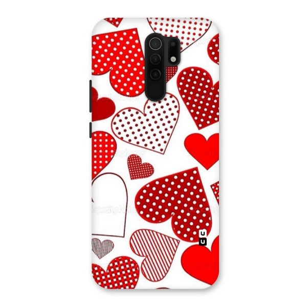 Style Hearts Back Case for Redmi 9 Prime