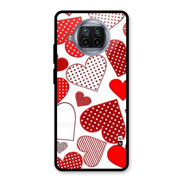 Style Hearts Glass Back Case for Mi 10i