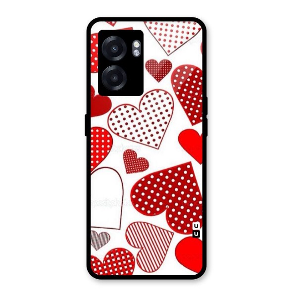 Style Hearts Glass Back Case for Oppo K10 (5G)