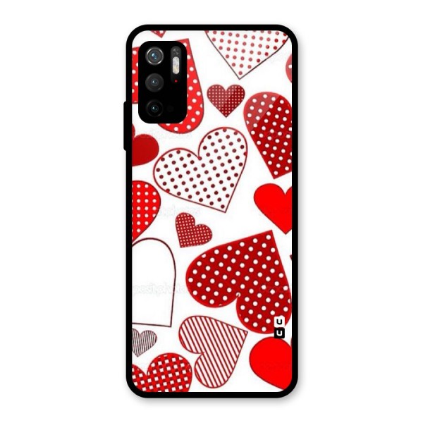 Style Hearts Glass Back Case for Poco M3 Pro 5G