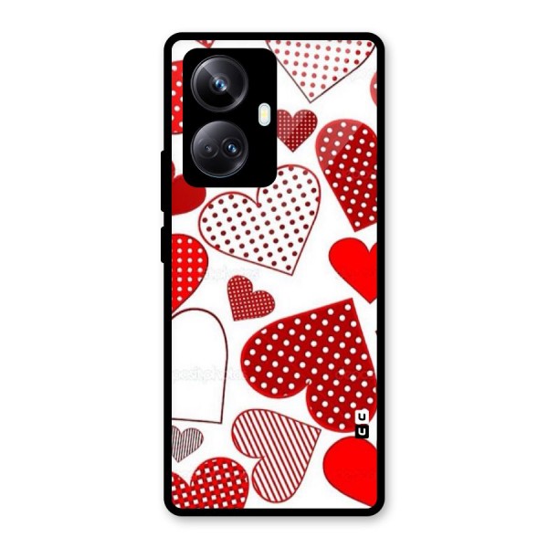 Style Hearts Glass Back Case for Realme 10 Pro Plus