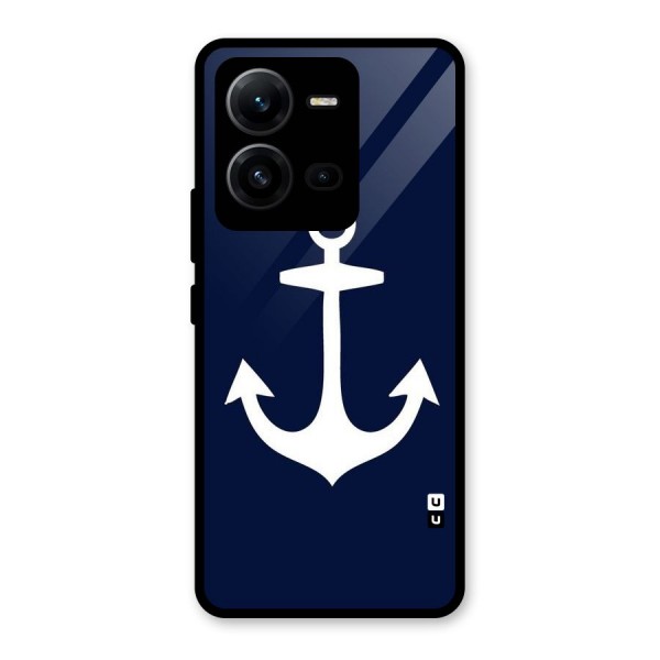 Stylish Anchor Design Glass Back Case for Vivo V25