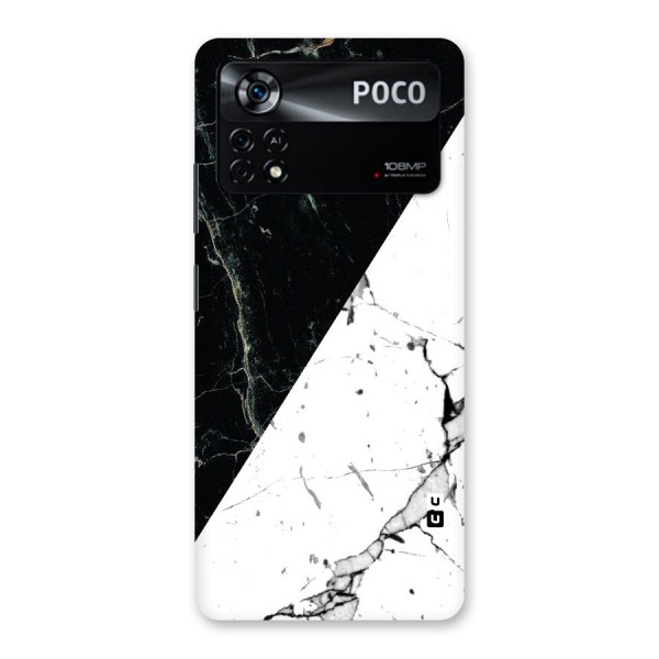 Stylish Diagonal Marble Back Case for Poco X4 Pro 5G