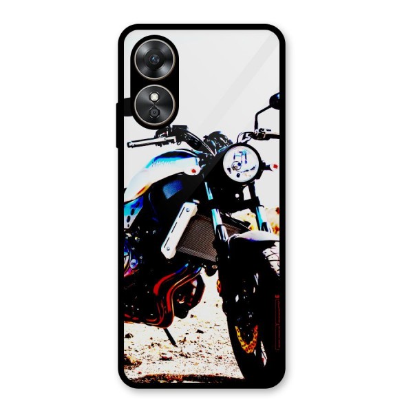 Stylish Ride Extreme Glass Back Case for Oppo A17