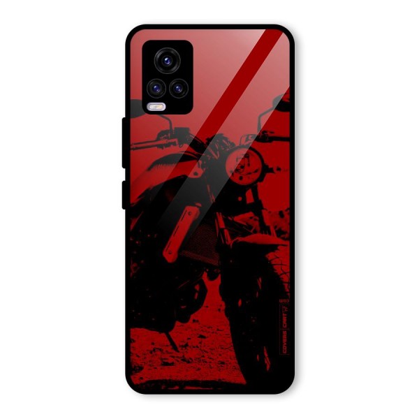 Stylish Ride Red Glass Back Case for Vivo V20