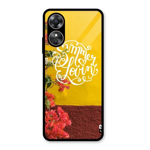 Summer Lovin Glass Back Case for Oppo A17