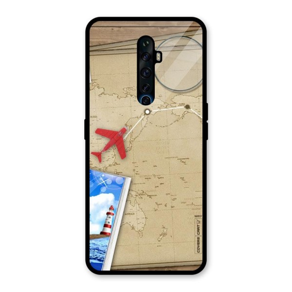 Summer Travel Glass Back Case for Oppo Reno2 Z