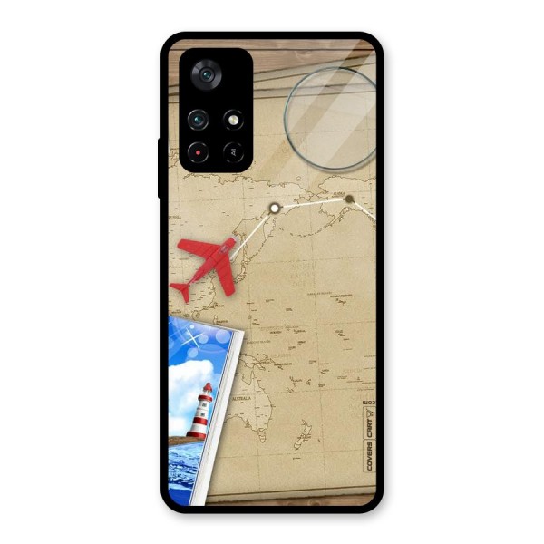 Summer Travel Glass Back Case for Poco M4 Pro 5G