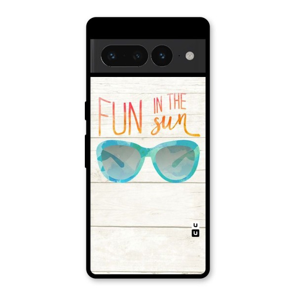 Sun Fun Glass Back Case for Google Pixel 7 Pro