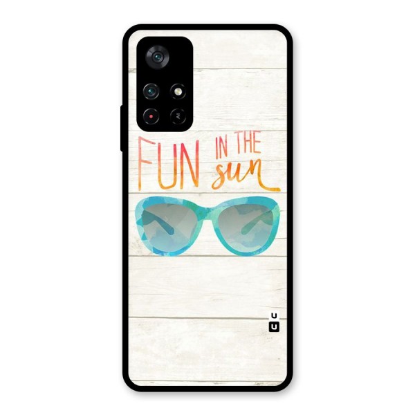 Sun Fun Glass Back Case for Poco M4 Pro 5G