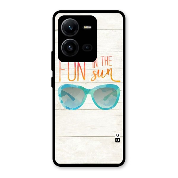 Sun Fun Glass Back Case for Vivo V25