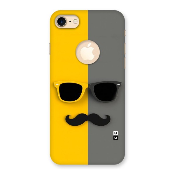 Sunglasses and Moustache Back Case for iPhone 8 Logo Cut