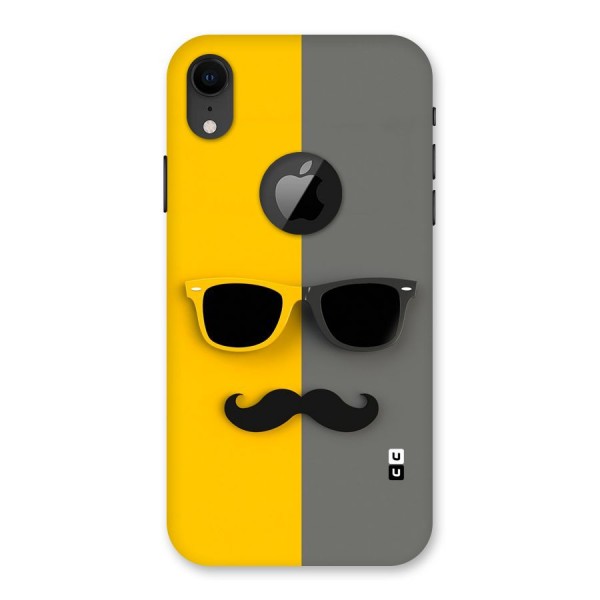 Sunglasses and Moustache Back Case for iPhone XR Logo Cut