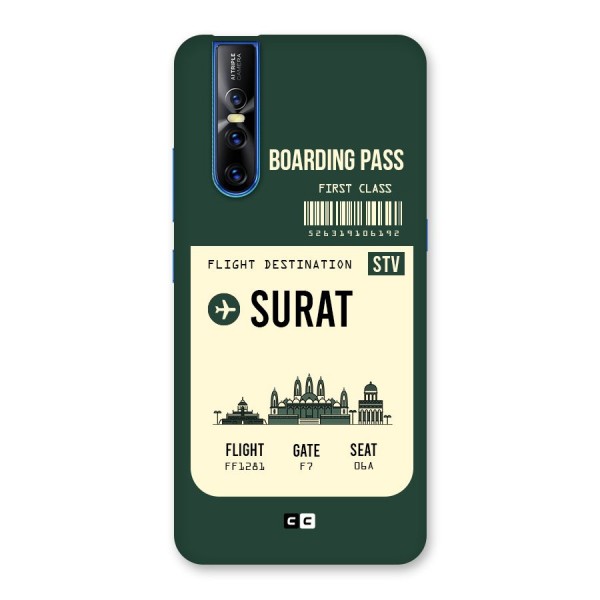 Surat Boarding Pass Back Case for Vivo V15 Pro