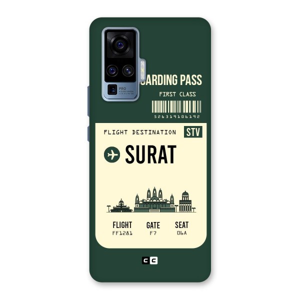 Surat Boarding Pass Back Case for Vivo X50 Pro