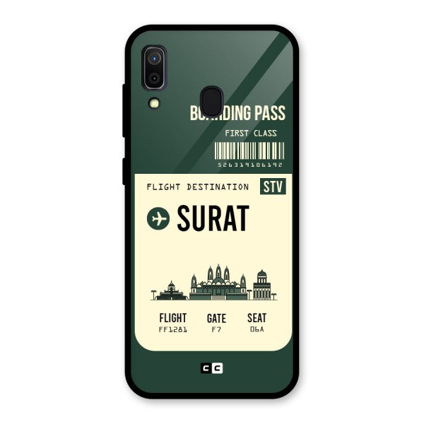 Surat Boarding Pass Glass Back Case for Galaxy A30