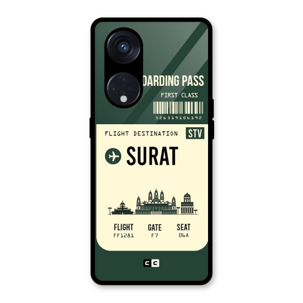 Surat Boarding Pass Glass Back Case for Reno8 T 5G