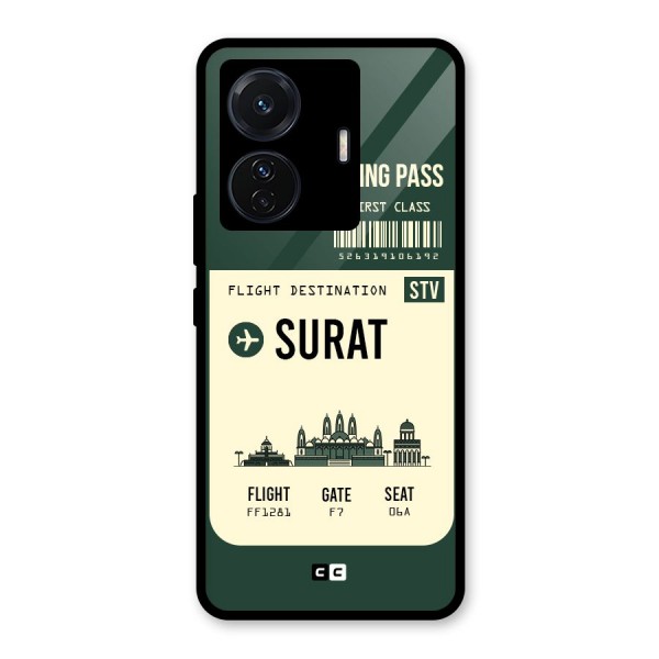 Surat Boarding Pass Glass Back Case for Vivo T1 Pro