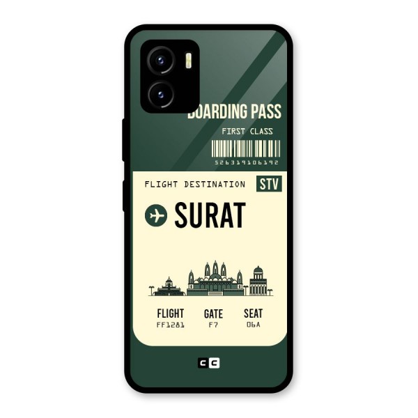 Surat Boarding Pass Glass Back Case for Vivo Y15s