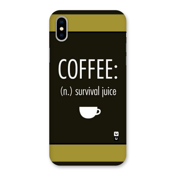 Survival Juice Back Case for iPhone X