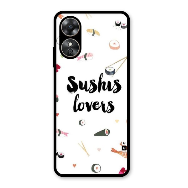 Sushi Lovers Glass Back Case for Oppo A17