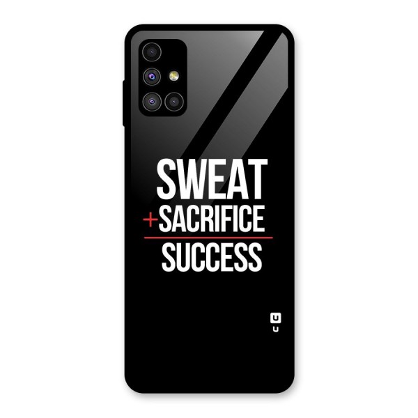 Sweat Sacrifice Success Glass Back Case for Galaxy M51