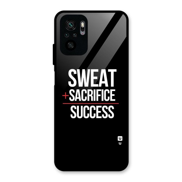 Sweat Sacrifice Success Glass Back Case for Redmi Note 10S