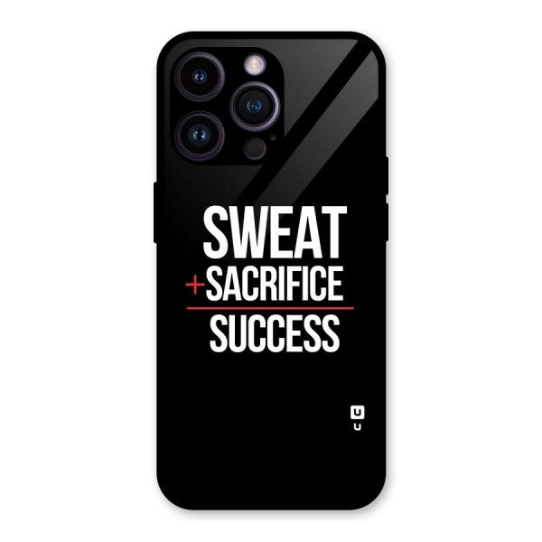 Sweat Sacrifice Success Glass Back Case for iPhone 14 Pro Max