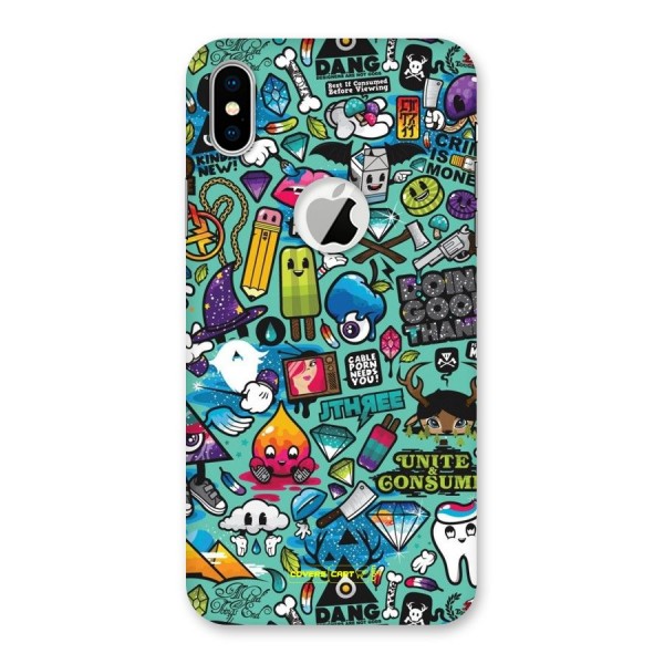 Sweet Candies Back Case for iPhone XS Logo Cut