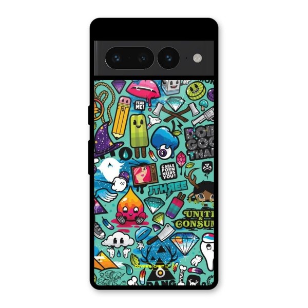 Sweet Candies Glass Back Case for Google Pixel 7 Pro