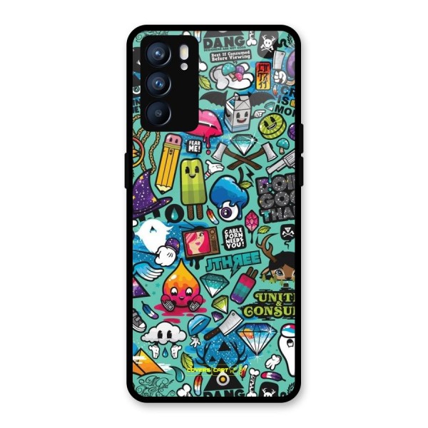 Sweet Candies Glass Back Case for Oppo Reno6 5G