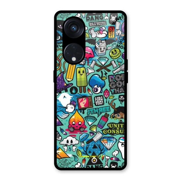 Sweet Candies Glass Back Case for Reno8 T 5G