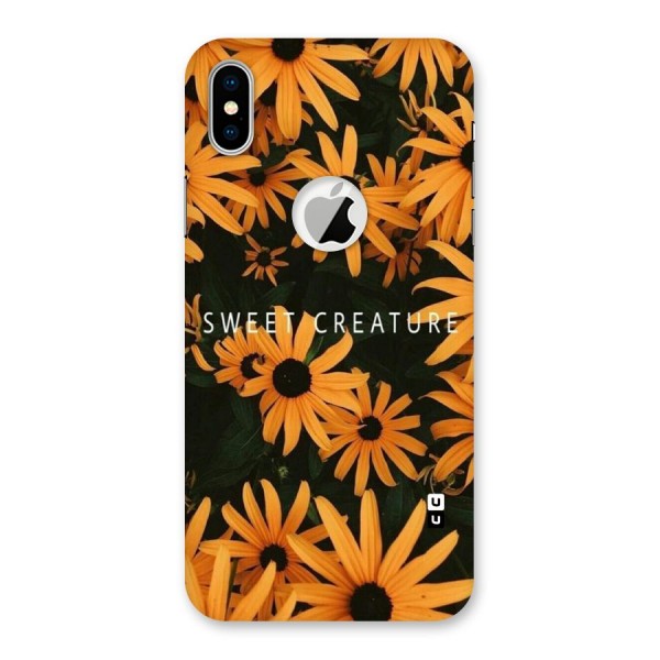 Sweet Creature Back Case for iPhone XS Logo Cut