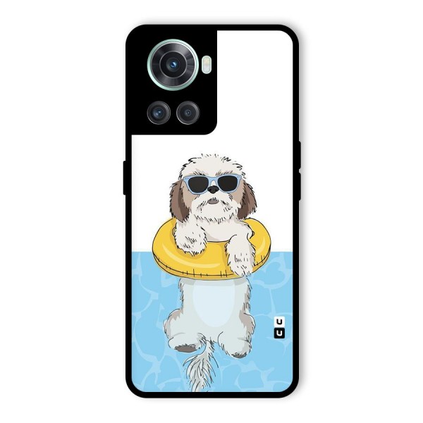 Swimming Doggo Glass Back Case for OnePlus 10R